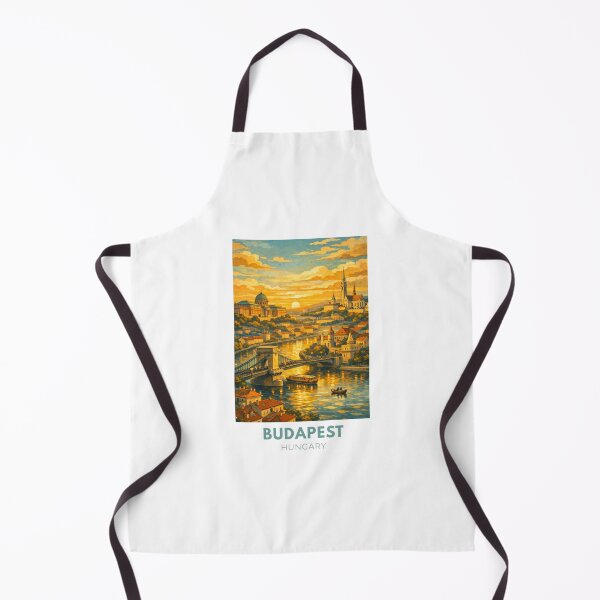 Item preview, Budapest Hungary Modern Vintage Travel Poster – Retro Danube Cityscape Art designed and sold by MyTutina.