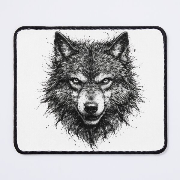 Item preview, Dark Wolf Head – Hand Drawn Pencil Sketch Illustration designed and sold by Mac Sketches.