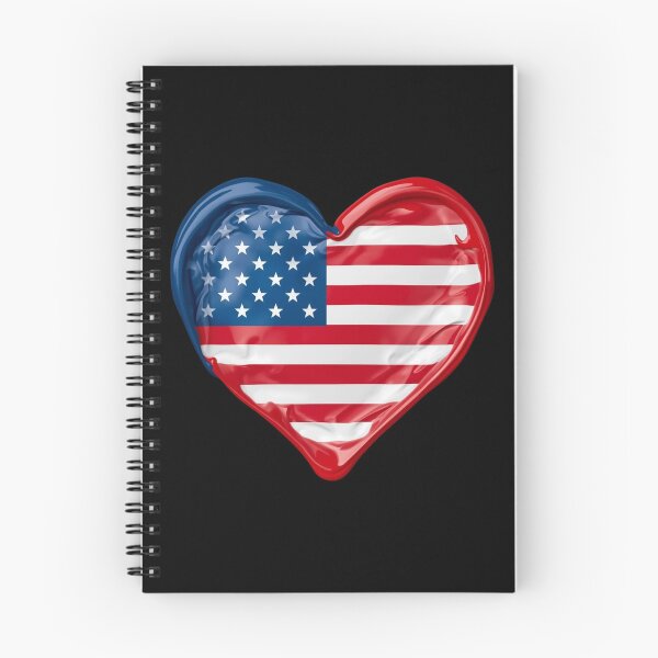 Item preview, Flowing Heart Shape in Patriotic Colors designed and sold by KapiPrint.
