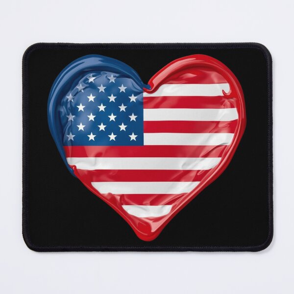 Item preview, Flowing Heart Shape in Patriotic Colors designed and sold by KapiPrint.