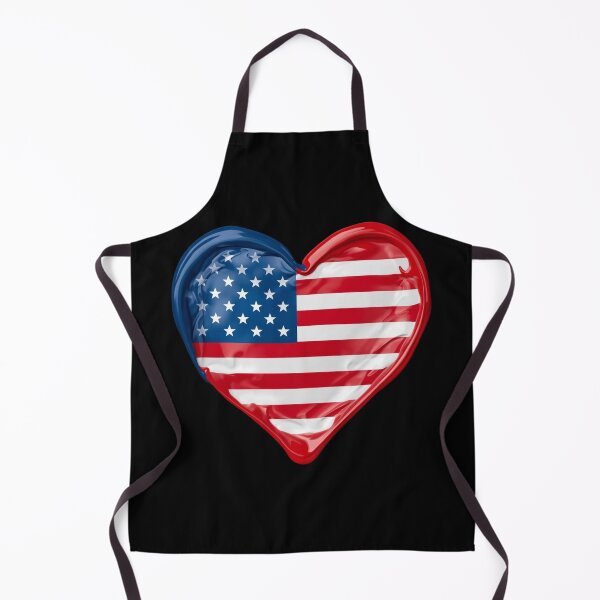 Item preview, Flowing Heart Shape in Patriotic Colors designed and sold by KapiPrint.