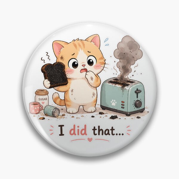 Item preview, Guilty Cat Burned Toast I Did That Moment designed and sold by Sadia  Jannat.