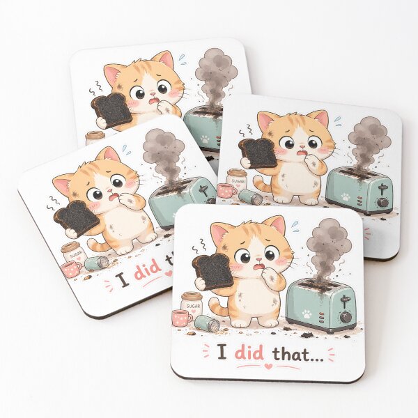 Item preview, Guilty Cat Burned Toast I Did That Moment designed and sold by Sadia  Jannat.