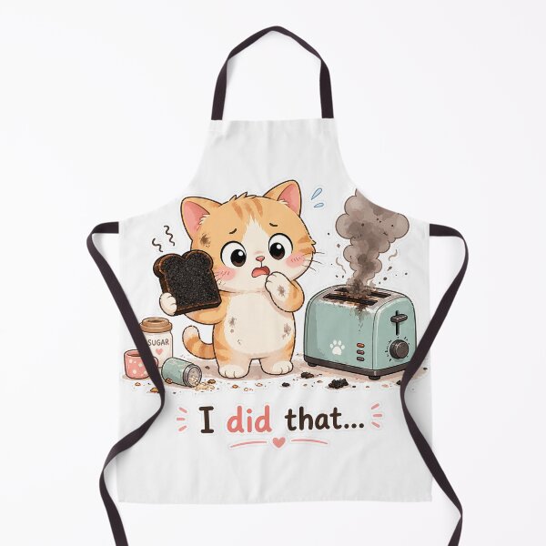 Item preview, Guilty Cat Burned Toast I Did That Moment designed and sold by Sadia Jannat.