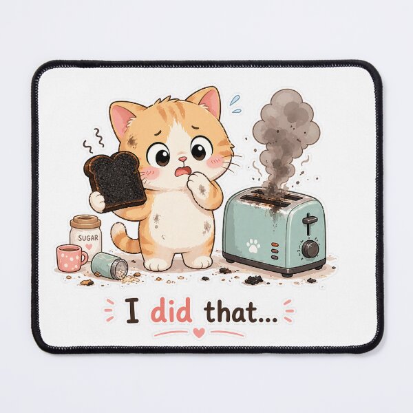 Item preview, Guilty Cat Burned Toast I Did That Moment designed and sold by Sadia  Jannat.