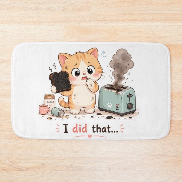Item preview, Guilty Cat Burned Toast I Did That Moment designed and sold by Sadia  Jannat.