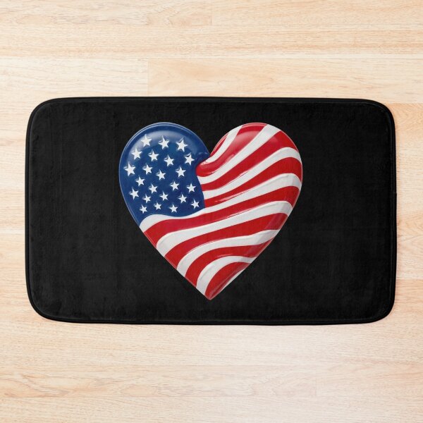 Item preview, Flowing Heart Shape in Patriotic Colors designed and sold by KapiPrint.