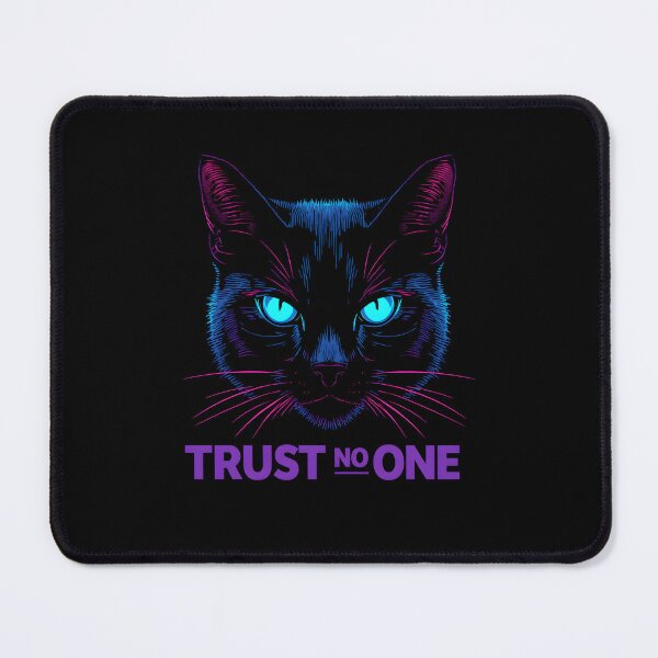 Item preview, Trust No One Cat Neon Design – Cyberpunk Glowing Eyes Cat Shirt designed and sold by Kavya Art.