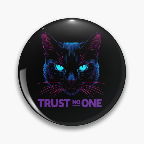Item preview, Trust No One Cat Neon Design – Cyberpunk Glowing Eyes Cat Shirt designed and sold by Kavya Art.