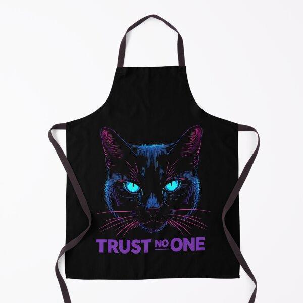 Item preview, Trust No One Cat Neon Design – Cyberpunk Glowing Eyes Cat Shirt designed and sold by Kavya Art.