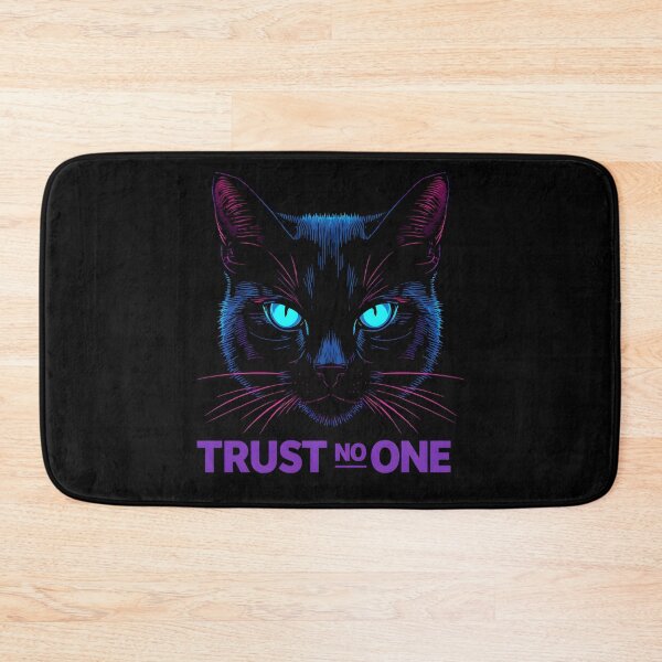 Item preview, Trust No One Cat Neon Design – Cyberpunk Glowing Eyes Cat Shirt designed and sold by Kavya Art.