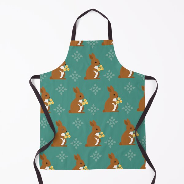 Item preview, Rabbits with daffodils on blue designed and sold by reneesillus.