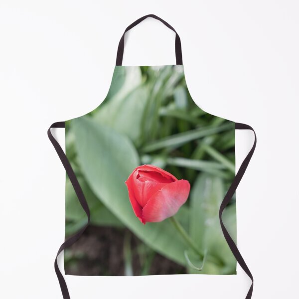 Item preview, Focused on a Single Deep Pink Tulip in Blurred Greenery designed and sold by Georgia Mizuleva.
