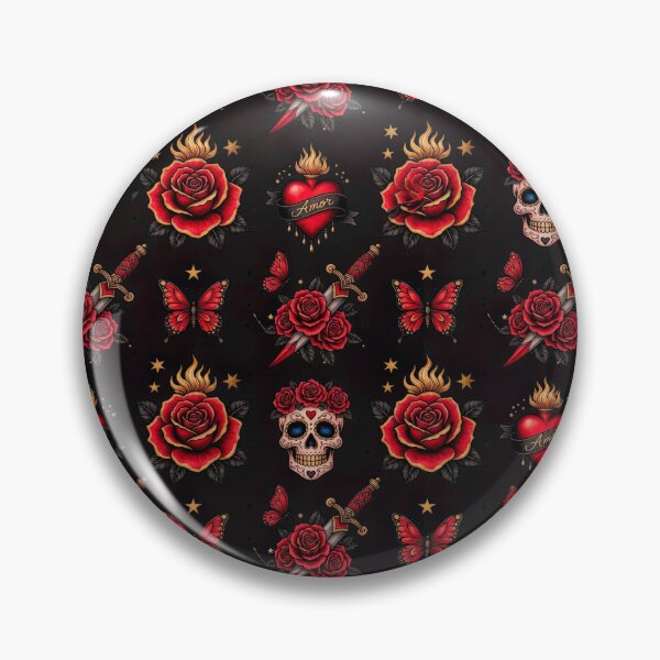 Item preview, Love. Tattoo Pattern | Ed Hardy Style | Lowbrow Pop Surrealism designed and sold by Piagor.