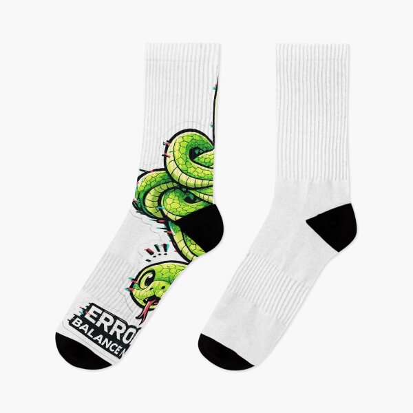Item preview, Funny Snake Error 404 Balance Not Found Sticker designed and sold by McZerrill.