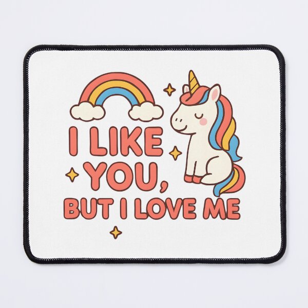 Item preview, I like you, but I love me unicorn rainbow designed and sold by uunaa.