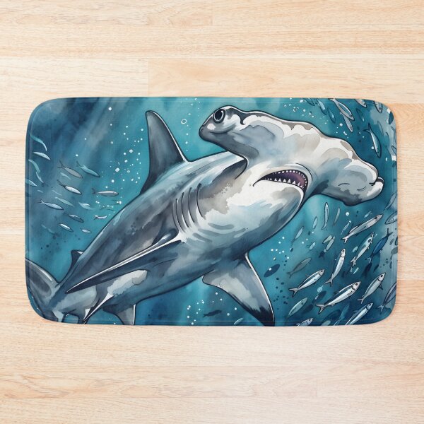 Item preview, Great Hammerhead Shark Sphyrna Mokarran Marine Biology designed and sold by RubisLeaf.