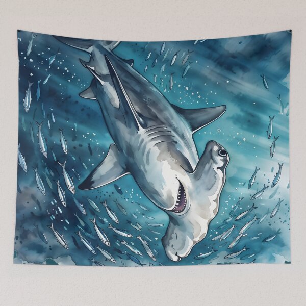 Item preview, Great Hammerhead Shark Sphyrna Mokarran Marine Biology designed and sold by RubisLeaf.