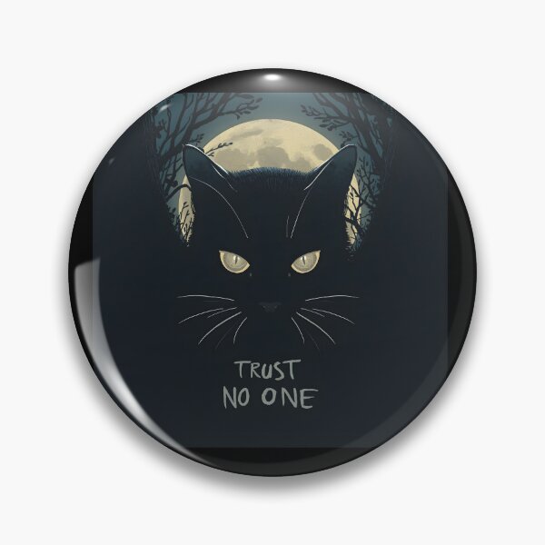Item preview, Trust No One Black Cat Moon Design – Dark Aesthetic Mysterious Cat Art designed and sold by Kavya Art.