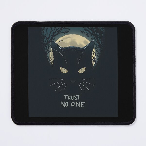 Item preview, Trust No One Black Cat Moon Design – Dark Aesthetic Mysterious Cat Art designed and sold by Kavya Art.