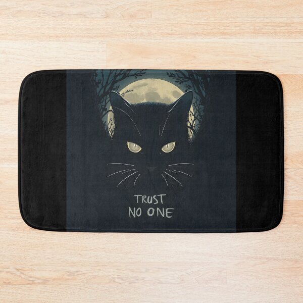 Item preview, Trust No One Black Cat Moon Design – Dark Aesthetic Mysterious Cat Art designed and sold by Kavya Art.