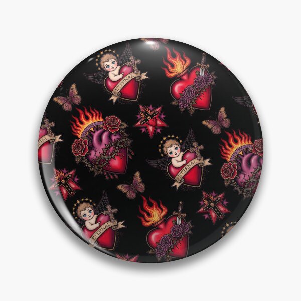 Item preview, Eternal. Dark Tattoo Pattern |  Ed Hardy Style | Lowbrow Pop Surrealism designed and sold by Piagor.