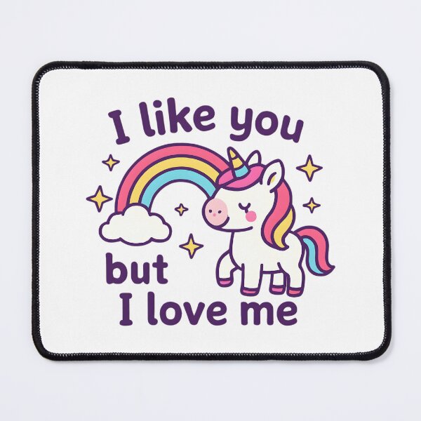 Item preview, I like you, but I love me unicorn rainbow designed and sold by uunaa.