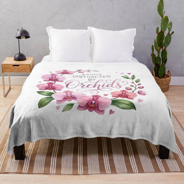 Item preview, Pink Calligraphy Orchids – Elegant Floral Circle Design designed and sold by Roya10.