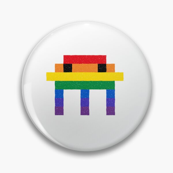 Item preview, A retro rainbow space invader designed and sold by WandaVanning.