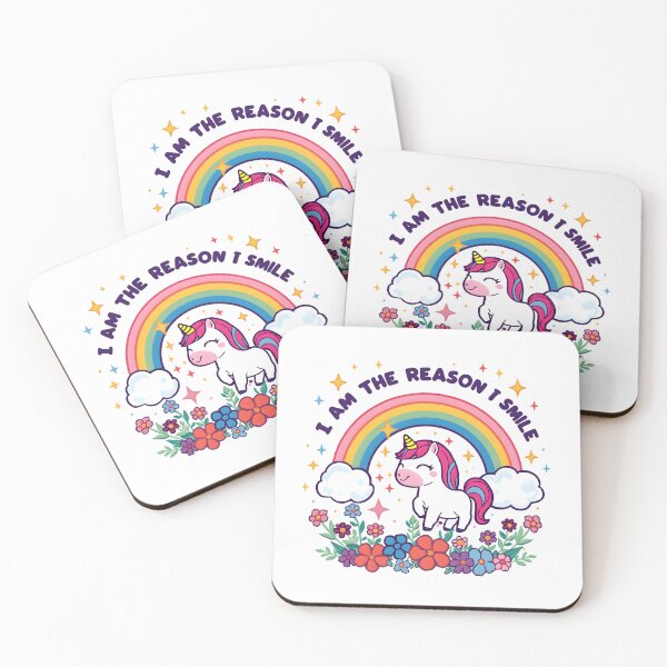 Item preview, Rainbow unicorn I am the reason i smile  designed and sold by uunaa.