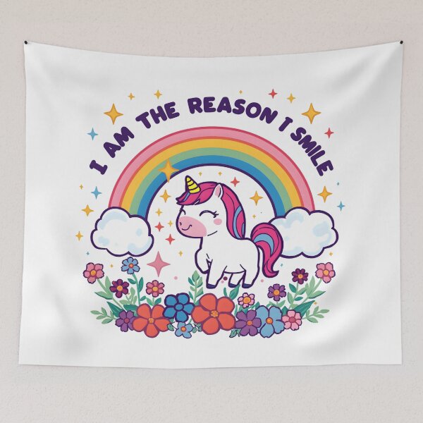 Item preview, Rainbow unicorn I am the reason i smile  designed and sold by uunaa.