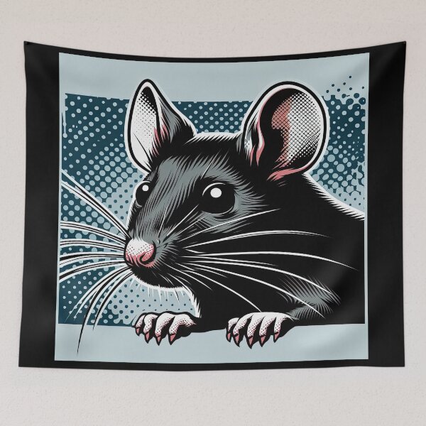 Item preview, Black Rat Pop Art Style designed and sold by artofuniverse.