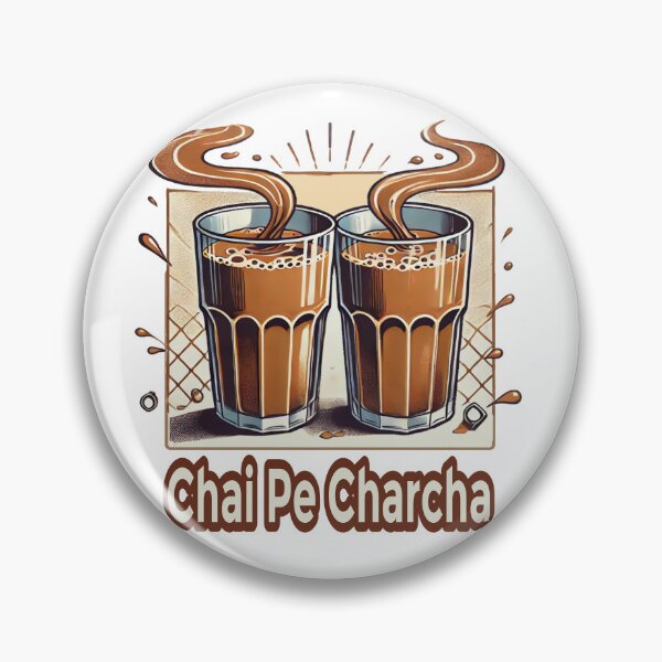 Item preview, Chai Pe Charcha | Indian Cutting Chai Tea Lover Funny Quote Design designed and sold by Globalcitytees.
