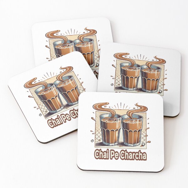Item preview, Chai Pe Charcha | Indian Cutting Chai Tea Lover Funny Quote Design designed and sold by Globalcitytees.