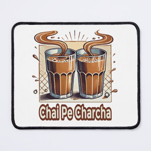 Item preview, Chai Pe Charcha | Indian Cutting Chai Tea Lover Funny Quote Design designed and sold by Globalcitytees.