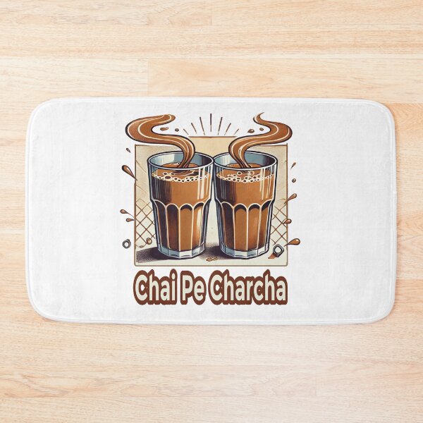 Item preview, Chai Pe Charcha | Indian Cutting Chai Tea Lover Funny Quote Design designed and sold by Globalcitytees.