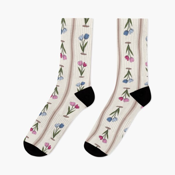 Item preview, Striped Tulip Floral Pattern – Elegant Spring Botanical Design designed and sold by CarolineRowland.