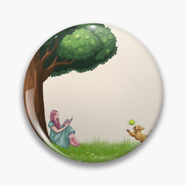 Item preview, Peaceful Reading Under Tree With Dog designed and sold by Cutethings3.