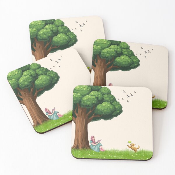 Item preview, Peaceful Reading Under Tree With Dog designed and sold by Cutethings3.