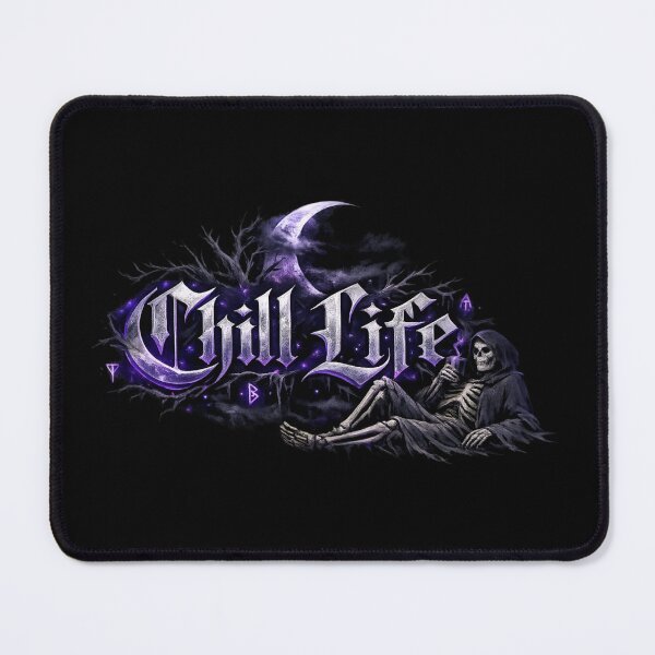 Item preview, Gothic Chill Life Skeleton – Dark Aesthetic Grim Reaper Relaxing designed and sold by SidTastic .