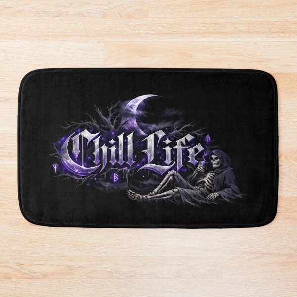 Item preview, Gothic Chill Life Skeleton – Dark Aesthetic Grim Reaper Relaxing designed and sold by SidTastic .