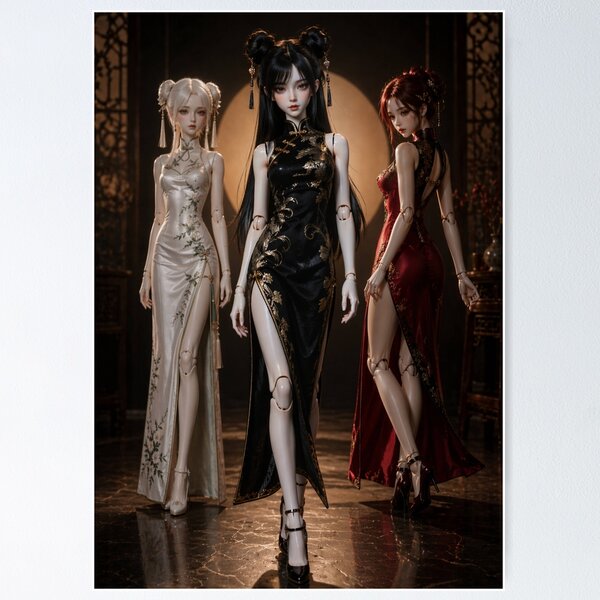 Item preview, Three Mechanical Beauties in Elegant Harmony designed and sold by SEIMEI2025.