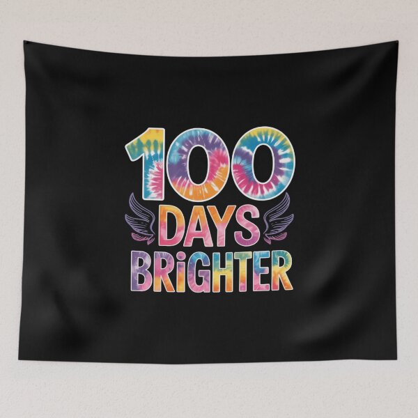 Item preview, 100 Days Brighter Tie Dye 100 Days Of School Student designed and sold by FaithAbbott.