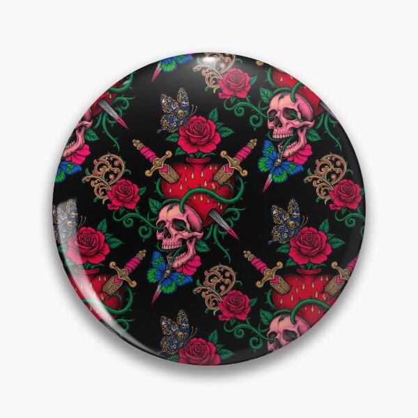 Item preview,  butterflies and knives. Tattoo Pattern | Ed Hardy Style | Lowbrow Pop Surrealism designed and sold by Piagor.