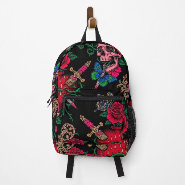 Item preview, butterflies and knives. Tattoo Pattern | Ed Hardy Style | Lowbrow Pop Surrealism designed and sold by Piagor.