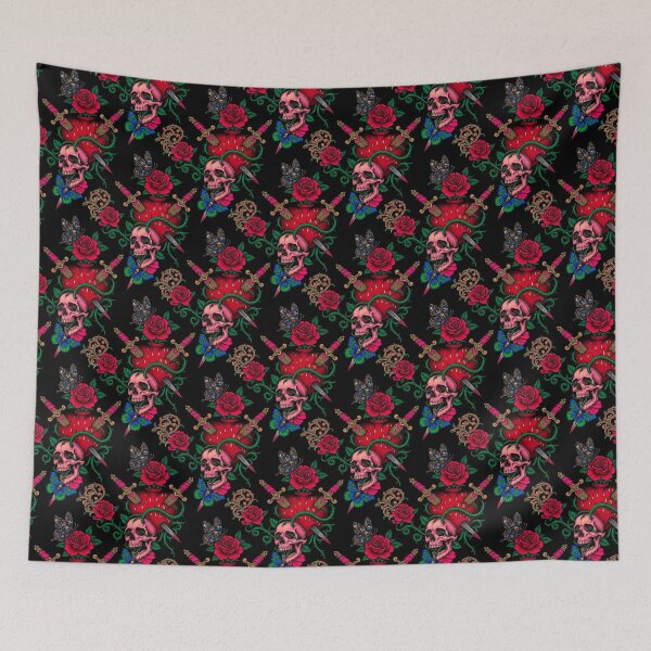 Item preview,  butterflies and knives. Tattoo Pattern | Ed Hardy Style | Lowbrow Pop Surrealism designed and sold by Piagor.