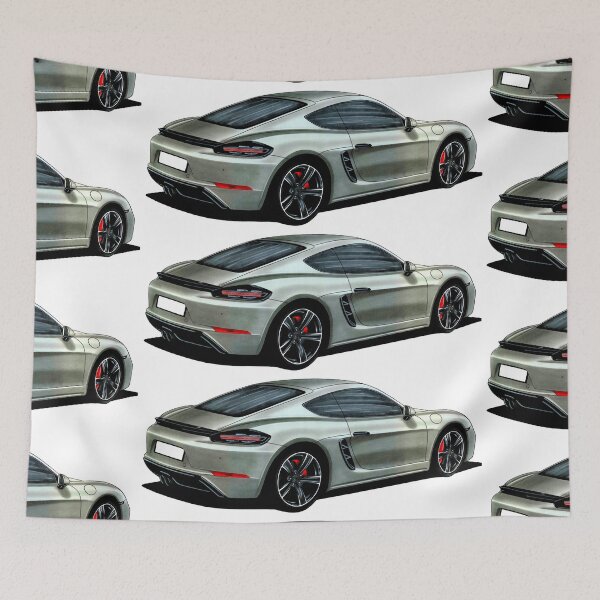 Item preview, Exclusive drawing legendary luxury sport car gray 718 Cayman S Type 982 designed and sold by Cars23.