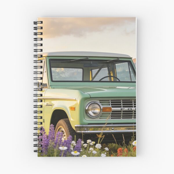 Item preview, Light Green 1973 Ford Bronco in Mountain Meadow – Retro Adventure Car Print designed and sold by BlareBlare.
