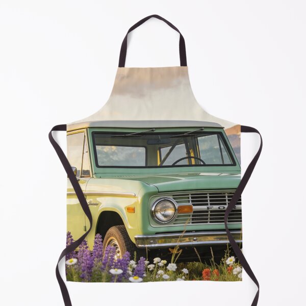 Item preview, Light Green 1973 Ford Bronco in Mountain Meadow – Retro Adventure Car Print designed and sold by BlareBlare.