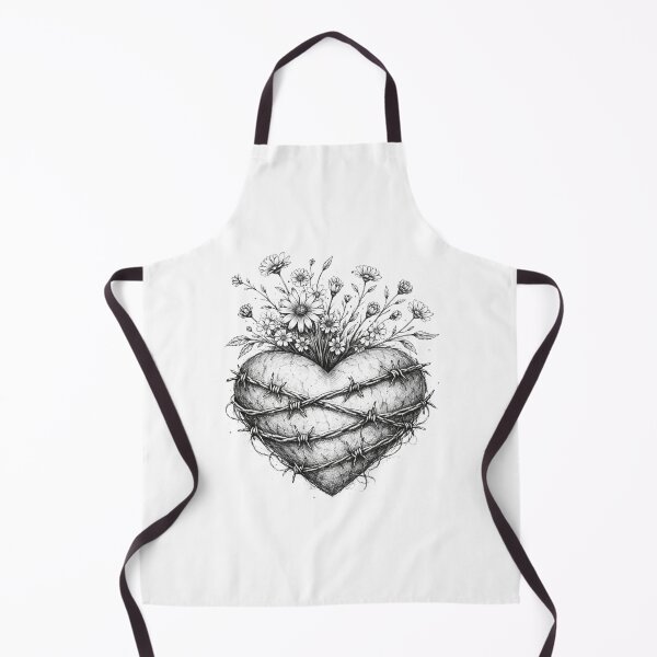 Item preview, Heart Wrapped in Barbed Wire – Hand Drawn Dark Pencil Sketch Illustration designed and sold by Mac Sketches.